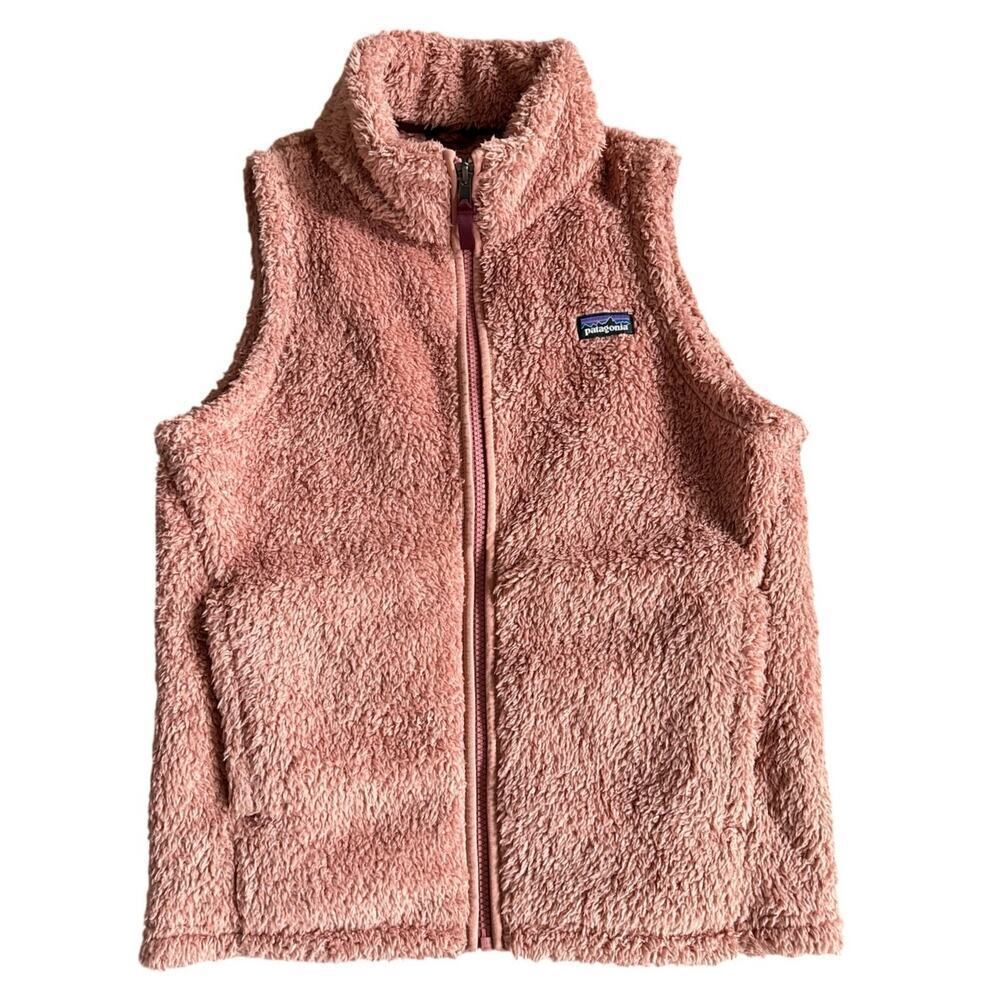 Patagonia Girls' Peach Pink Los Gatos Fleece Vest Size XL / 14